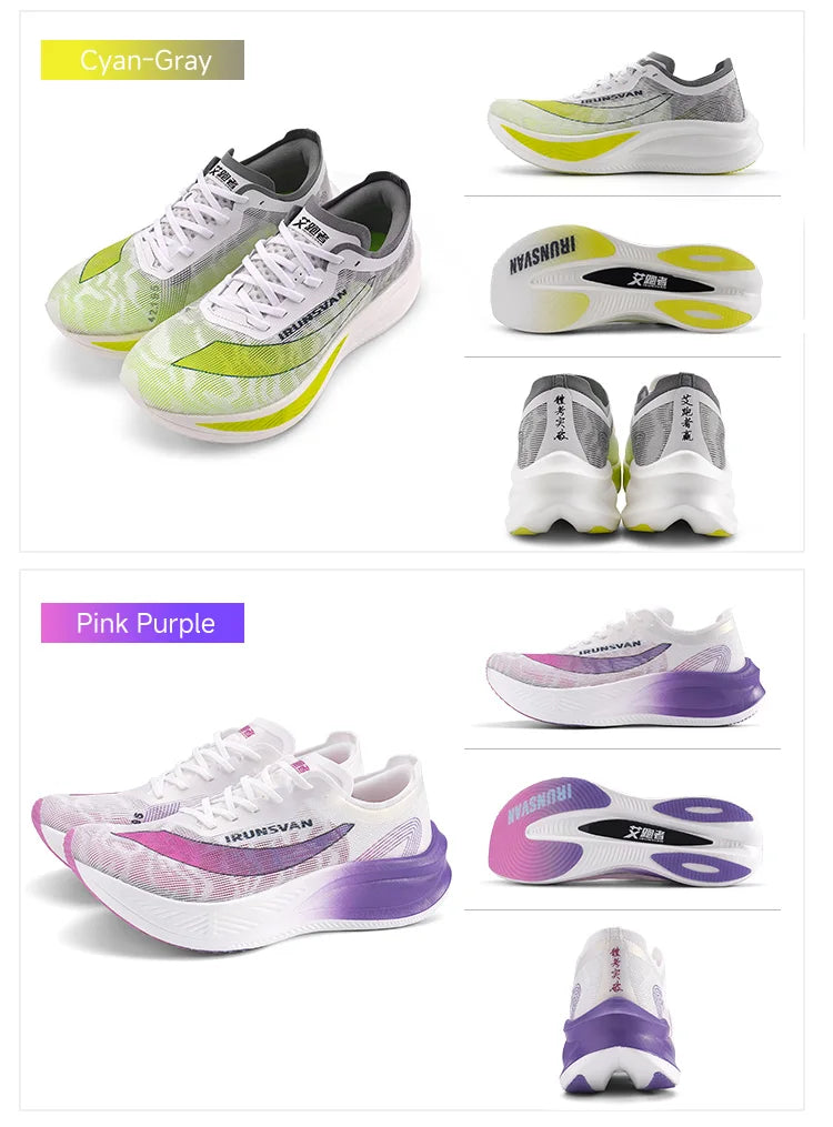 IRUNSVAN Lightweight Marathon Sneakers Men Running Shoes Breathable Sports Shoes Casual Comfortable Athletic Training Unisex