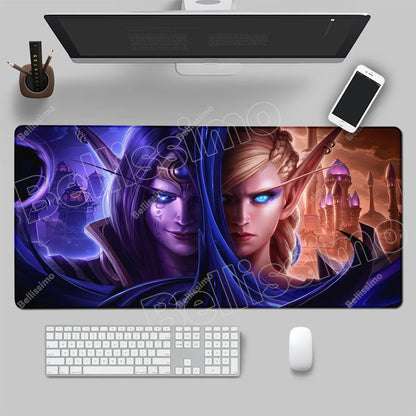 World Of Warcraft 90x40 suuri pelihiirimatto, pelipöydän alusta, Csgo-pelialusta, luonnonkumimatto, grande gamer XXL -tietokoneen hiirimatto