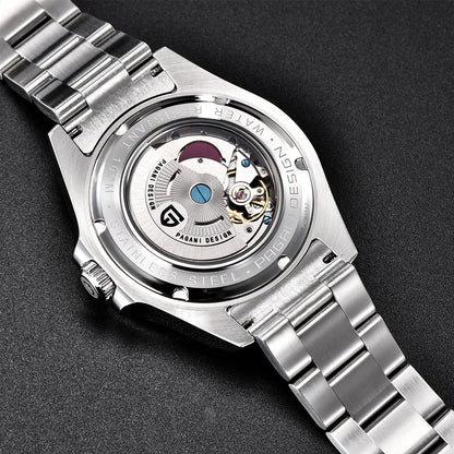 Pagani Design 2026 Nuovo orologio subacqueo da uomo 42mm in zaffiro, automatico meccanico GMT, impermeabile 100m PD1682