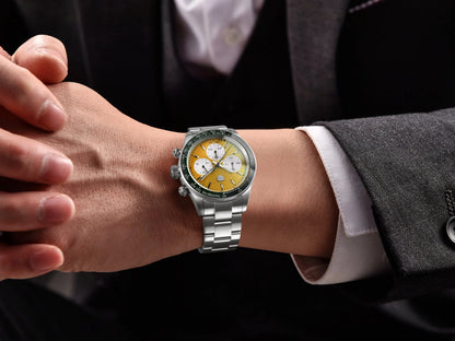 Rossitimi Casual Elegance Men Quartz Watch Light Luxury Premium Stainless Steel Sapphire Small Three-Pin Luminous Diving Watch