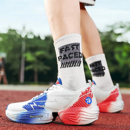 Couple Sports Shoes Professional Marathon Comfortable Jogging Shock-absorbing Training Shoes High Rebound Anti Slip Racing Shoes