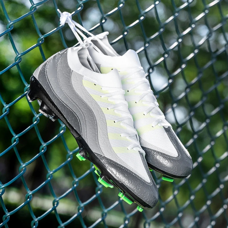 Chaussures de Football de sport pour hommes Fg/Ag, ongles longs, prairie artificielle pour adultes, chaussures spécifiques à l'entraînement durables, chaussures hautes antidérapantes