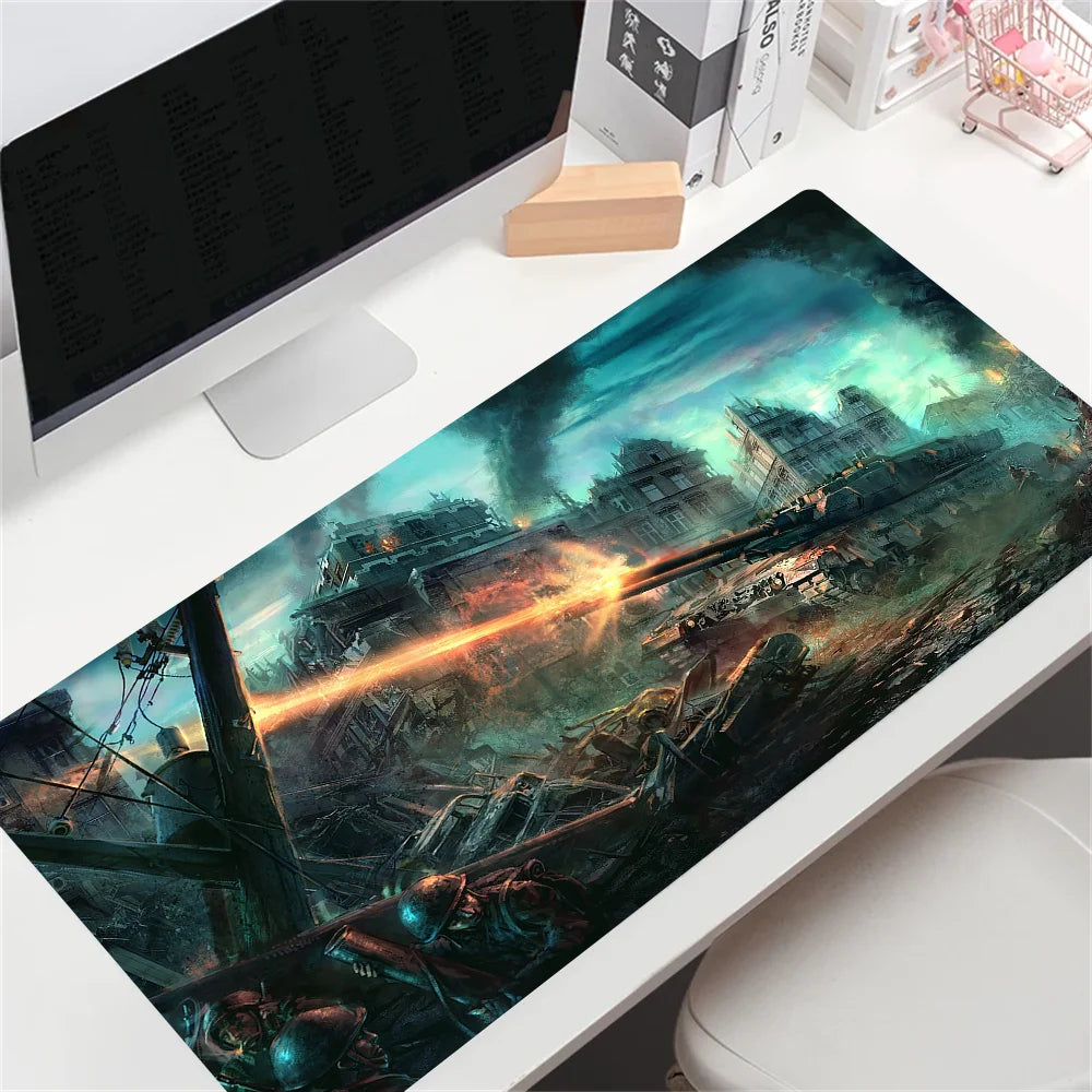 HD Custom World of Tanks – veľká herná podložka pod myš, veľký rozmer, anime podložka pod myš, personalizovaná pre CS:GO, Zelda, World of Warcraft, podložky na stôl