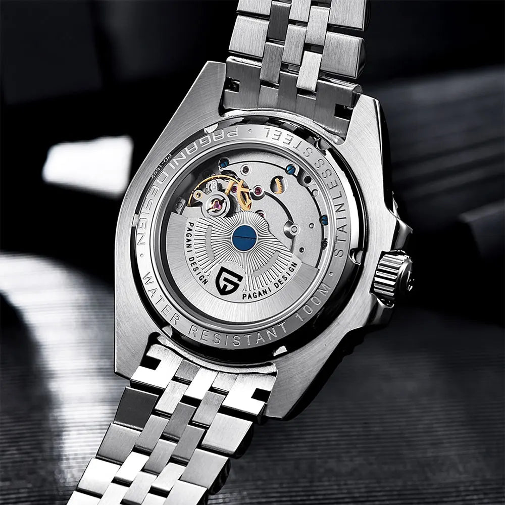PAGANI DESIGN Men Watch GMT40mm Mechanical Watch Top Brand Sapphire Glass Stainless Steel Waterproof Clock RelogioMasculino gift