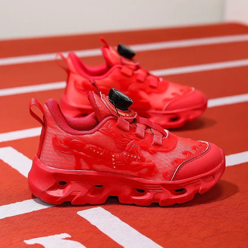 Children's Sports Shoes Fashionable Mesh Campus Student Cushioning Training Shoes New Breathable Non-Slip Daily Jogging Shoes