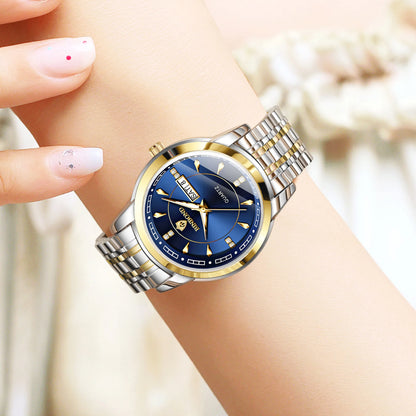 Montres à quartz de luxe originales BINBOND pour femme – Modèle étanche et lumineux – Idée cadeau (coffret inclus)