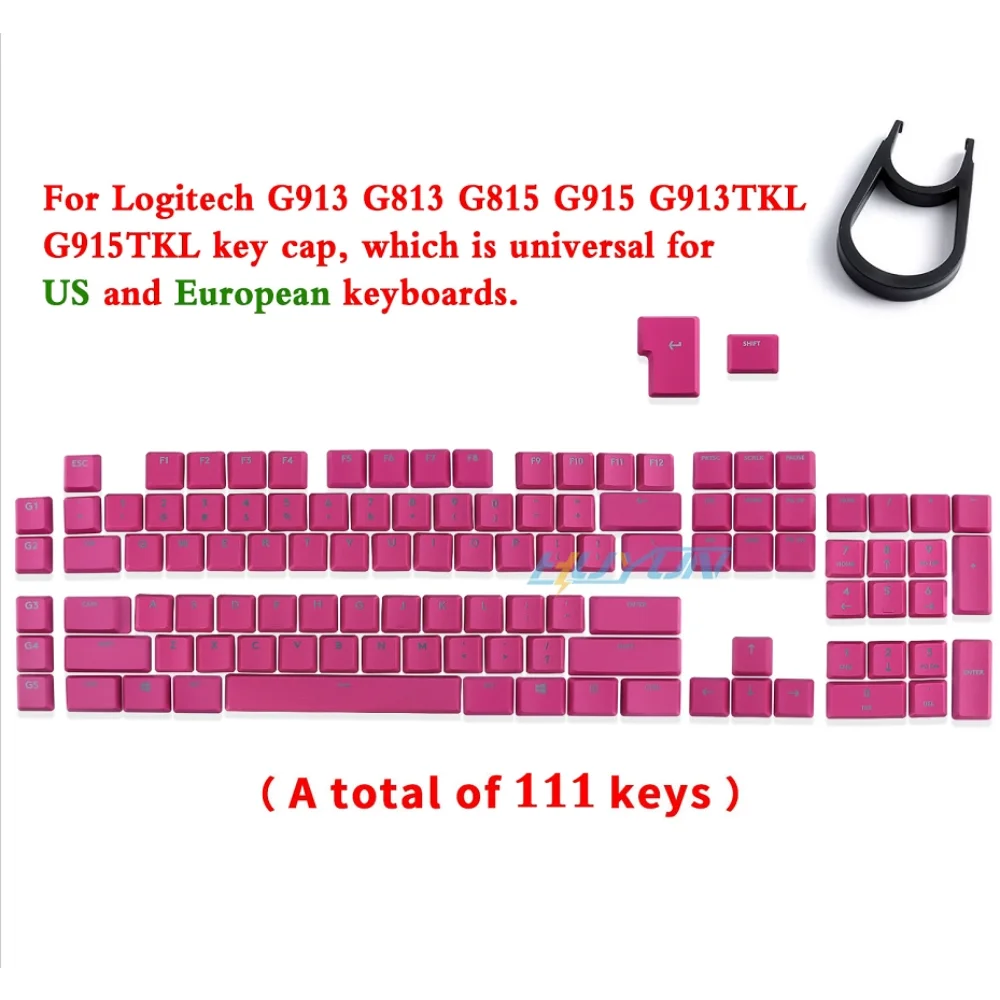 G915 913 TKL G815 G813 strukturierte, rutschfeste, transparente, hintergrundbeleuchtete Tastenkappe, geeignet für Logitech mechanische Tastaturen