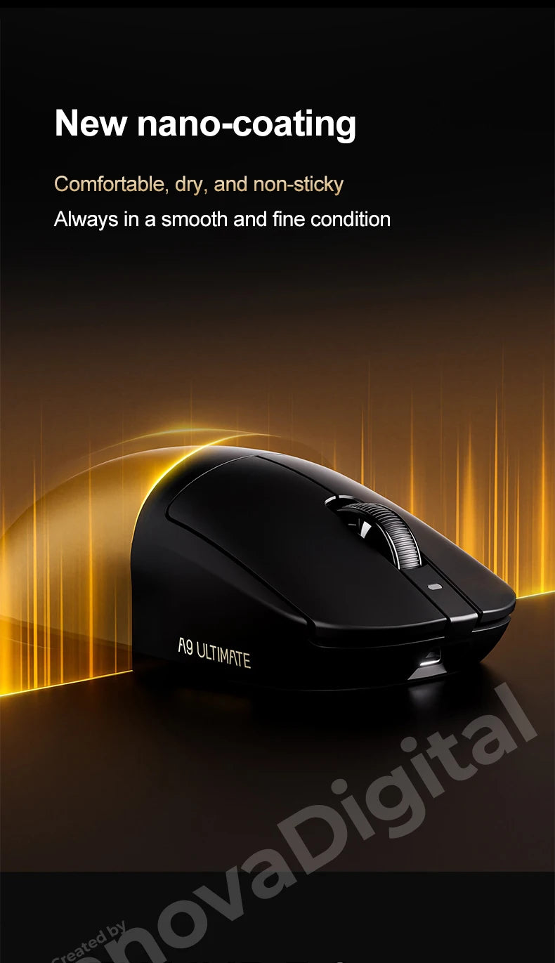 ATK Dragonfly A9 Ultimate brezžična gaming miška A9 Air PAW3950, ultralahka ergonomska e-športna miška za igričarje FPS CSGO A9 Ultra