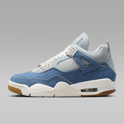 Nike äkta JORDAN stötdämpande mid-top basket skor i denim för damer med luftkudde IB6716-100