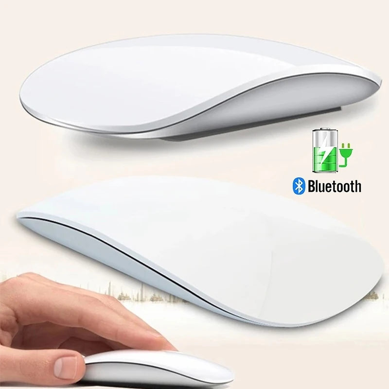 Ratón inalámbrico Magic de modo dual Bluetooth, táctil, delgado, recargable y ergonómico para MacBook Air Pro, PC, laptop, ordenador portátil y notebook 2026