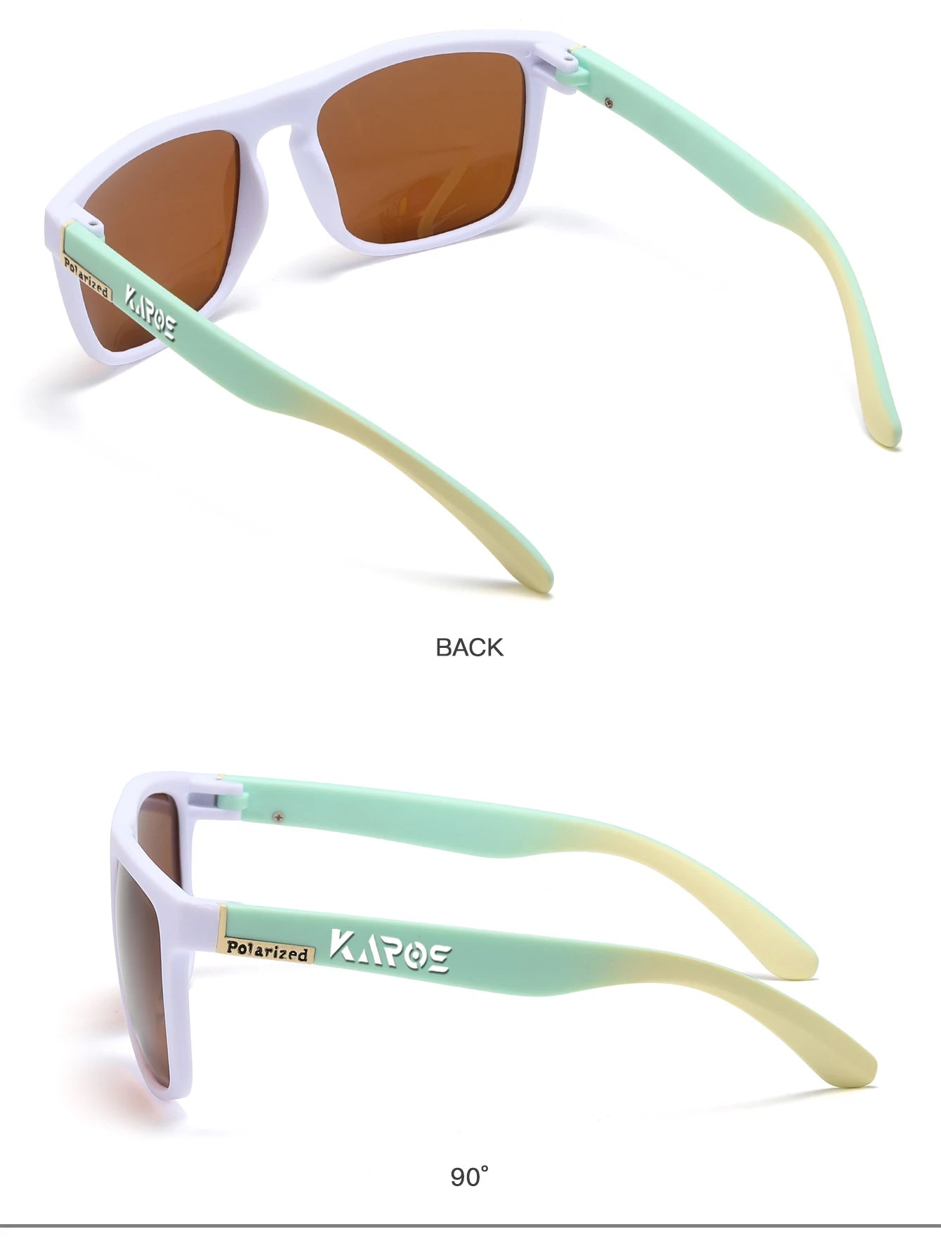 Karos Vintage Polarized Sunglasses Fashion Square Travel Driving Fishing Glasses Men Women Sports UV400 Eyewear Box YZ2024WB