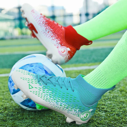 Talla 31-45 Zapatillas de fútbol para hombre, botas de fútbol para mujer, tacos de fútbol para niños, zapatillas de entrenamiento para adolescentes, calzado deportivo transpirable