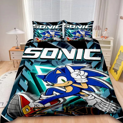 2/3pcs Sonic Duvet Cover Kids Bedding Set Comforter Cover Set for Bedroom Decor Teens Children Gifts single double bed