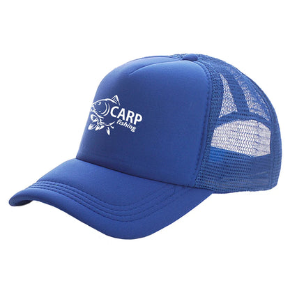 Carp Fish Trucker Caps Men Funny Fishing Printing Hat Baseball Cap Cool Summer Unisex Mesh Net Caps MZ-169