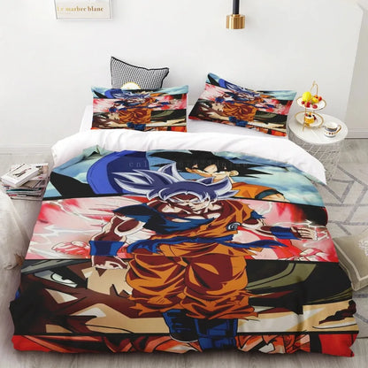 Комплект плик за завивка Goku Dragon Ball за тийнейджъри, спален комплект с калъф за юрган за деца и момчета, най-добри подаръци, декор за спалня Queen King