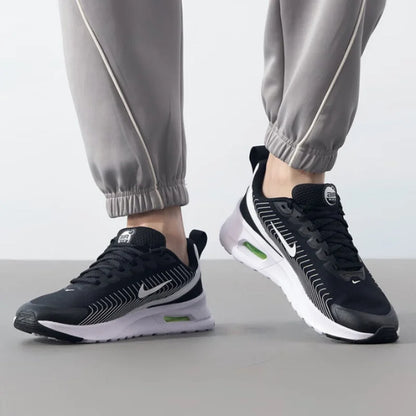 Nike Air Cushion Shock Absorbing Training Fitness Men's Running Shoes New Lightweight Comfortable Daily Commuting Sports Running Shoes Air Max Black and White Cool Versatile Casual Sports Shoes Men's Recommended Fd4329-005
