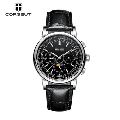 Custom Logo Diy Automatic Mechanical Watches For Man Business Multification Date Day Month Year 316L Mechanical Men's Watches
