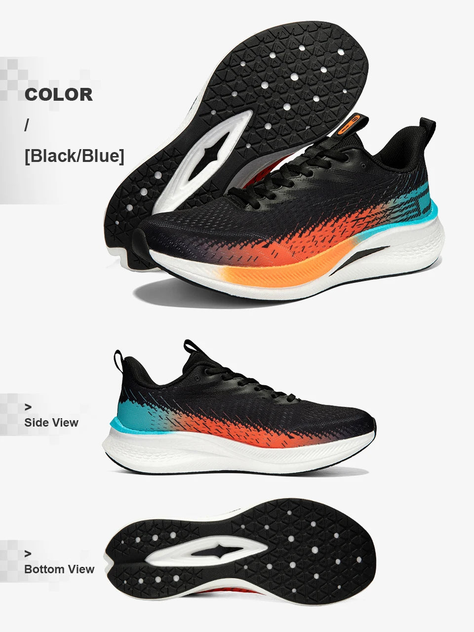 Baasploa Running Shoes Men Carbon Plate Professional Cushioning Anti-Slip Sneaker Female Casual Breathable Jogging Sports Shoes