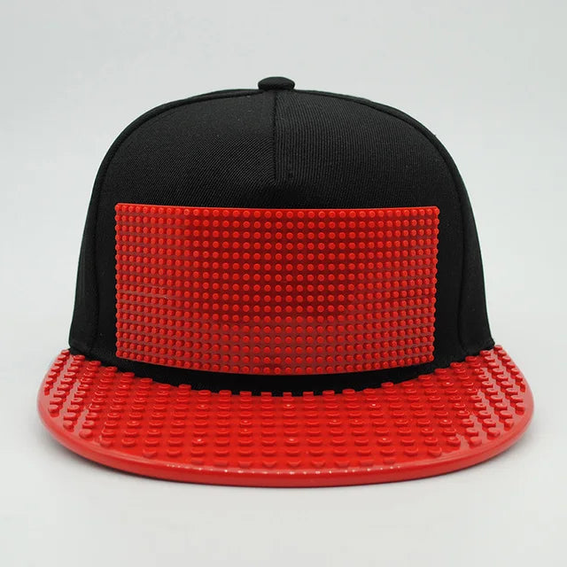 Karikatūrinės „Patchwork“ beisbolo kepurės, „DIY“ blokai, „Snapback“ kepurės, hiphopo kepurės vyrams ir moterims, nuimami „Pixels“ elementai, „Dad Hats“ kepurės, kepurės vaikams ir suaugusiems