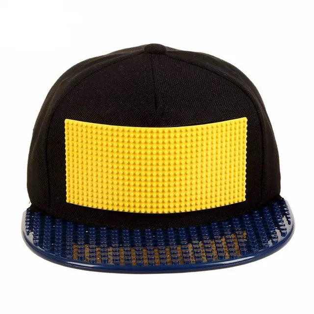 Karikatūrinės „Patchwork“ beisbolo kepurės, „DIY“ blokai, „Snapback“ kepurės, hiphopo kepurės vyrams ir moterims, nuimami „Pixels“ elementai, „Dad Hats“ kepurės, kepurės vaikams ir suaugusiems