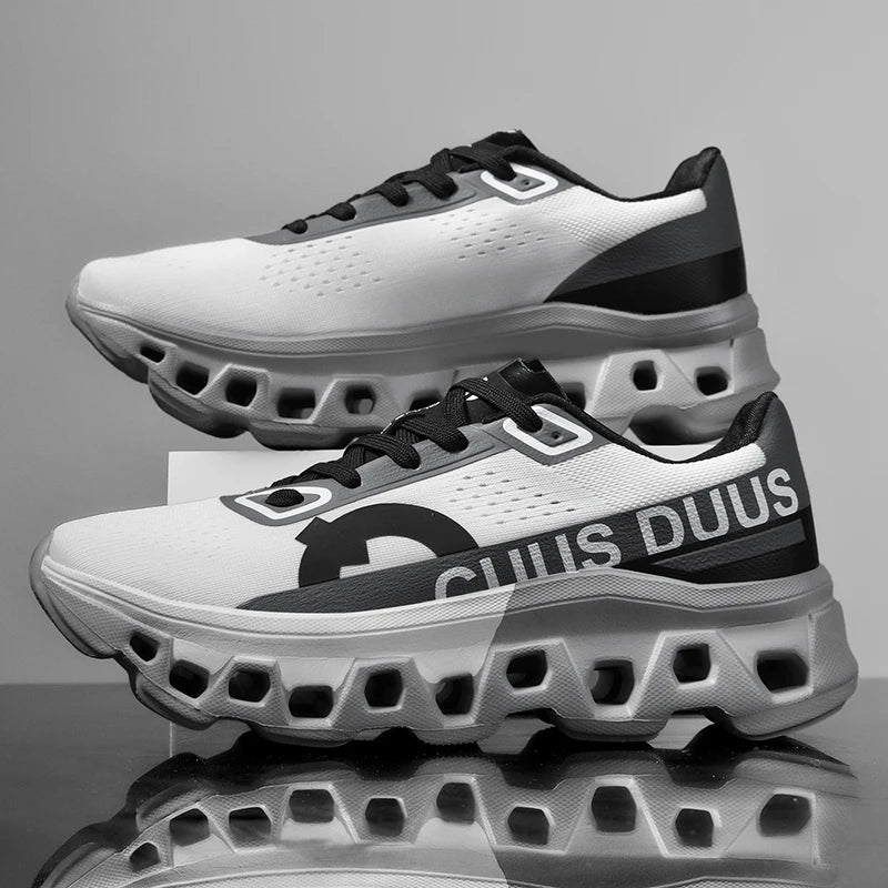 Men's Running Shoes Off-Road Cushioning Jogging Non-Slip Breathable Mesh Luxury Outdoor Couple Trainer Race Sneakers