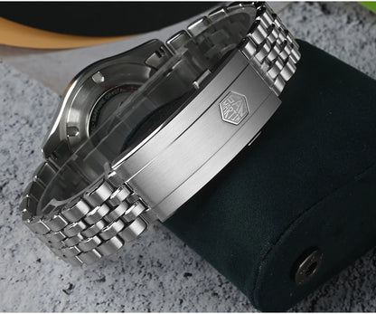 San Martin 39mm Miyota 9132 Power Reserve Display Men Luxury Sport Watch Automatic Mechanical Waterproof Original Design SN0144