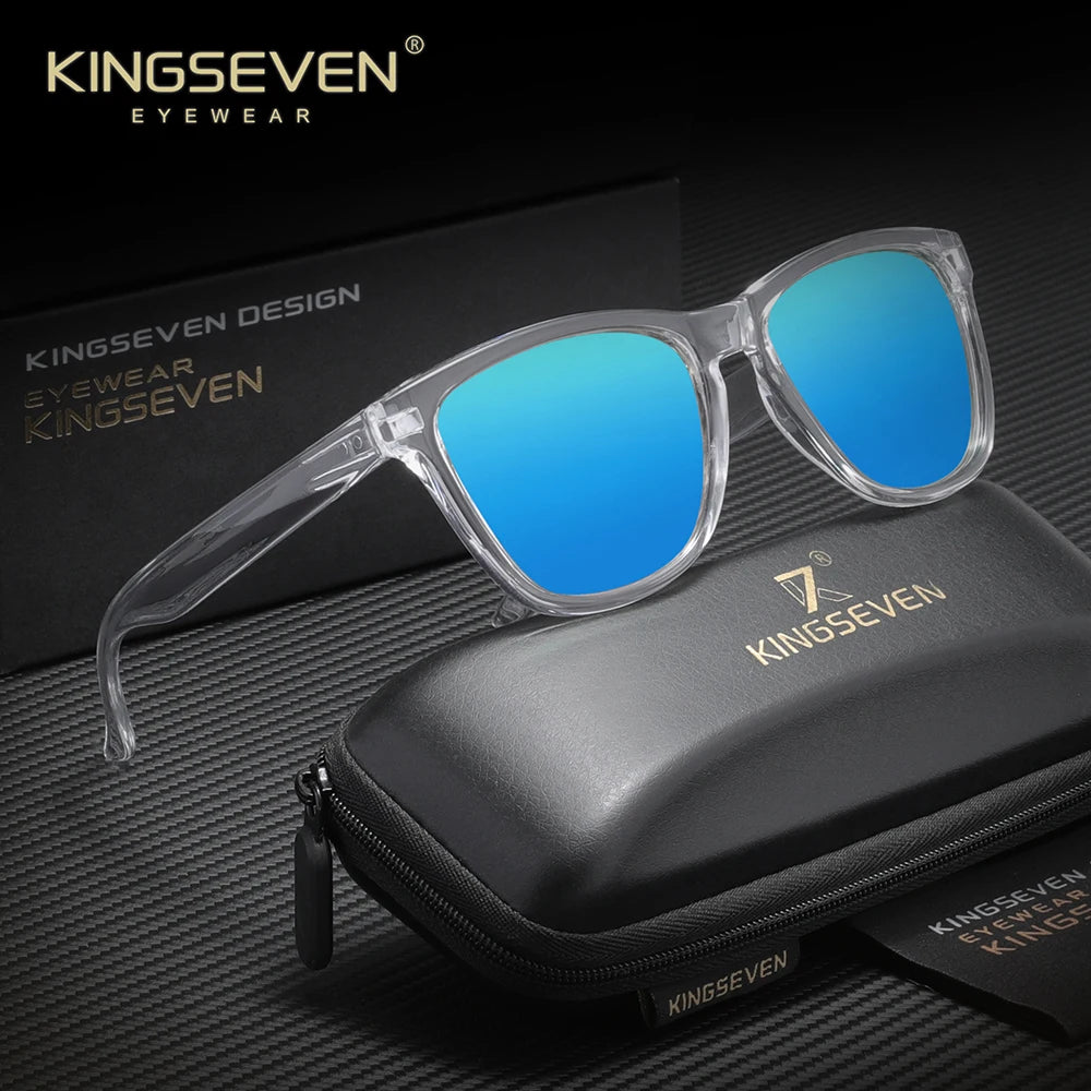 KINGSEVEN Brand Casual Driving Glasses Square Frame Men's Sunglasses Polarized Outdoor Travel Eyewear