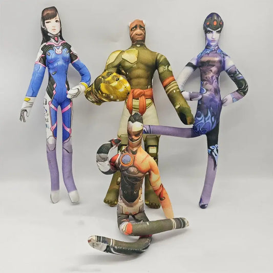 26cm Anime- und Gaming-Plüschfigur mit flexiblem Drahtkörper in verschiedenen Posen – Overwatch D.Va / Doomfist / Genji / Widowmaker, Plüschpuppe