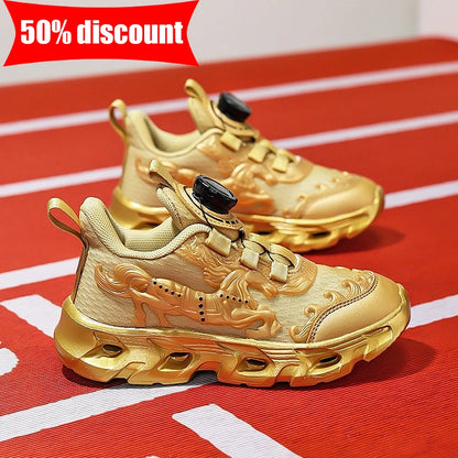 Children's Sports Shoes Fashionable Mesh Campus Student Cushioning Training Shoes New Breathable Non-Slip Daily Jogging Shoes