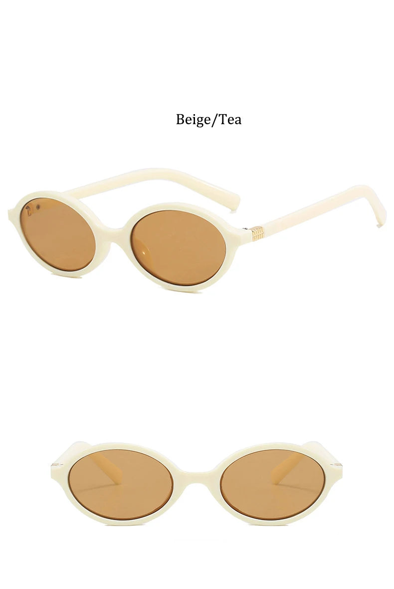 Cute Small Frame Oval Women's Sunglasses Sexy Leopard Retro Luxury Sun Glasses Ladies Fashion Shades Trends Eyewear Unique