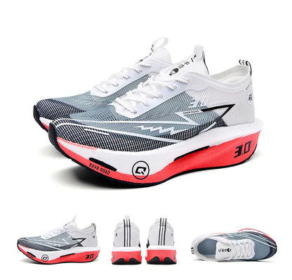 Zapatillas deportivas de carbono para hombre, antideslizantes, acolchadas, cómodas, para carreras, entrenamiento y running; zapatillas de tenis de malla, informales para mujer