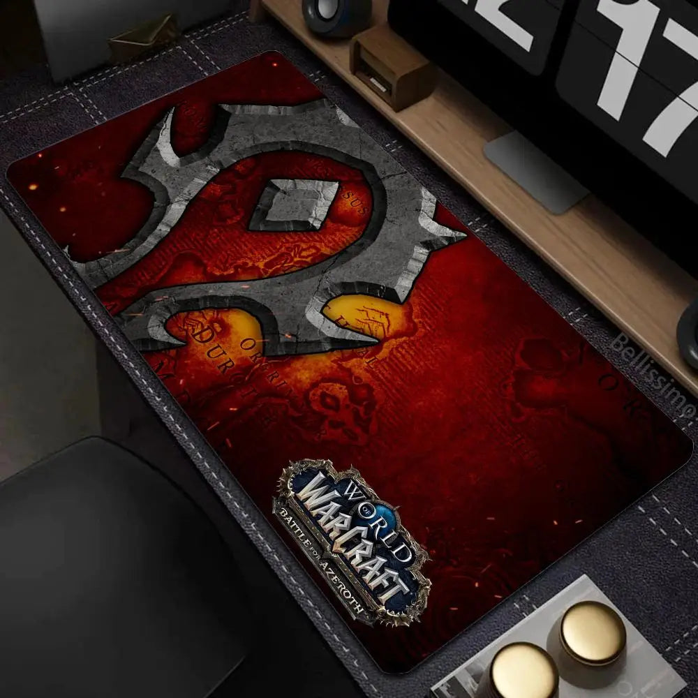 Natural Horde Alliance Mauspad aus Gummi, groß, für Computer-Schreibtisch, Tastaturmatte, HD, World of Warcraft Gaming-Mauspad mit Speed-Lock-Kante