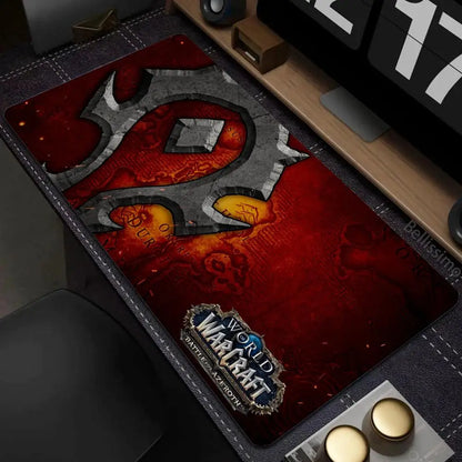 Natural Horde Alliance Mauspad aus Gummi, groß, für Computer-Schreibtisch, Tastaturmatte, HD, World of Warcraft Gaming-Mauspad mit Speed-Lock-Kante