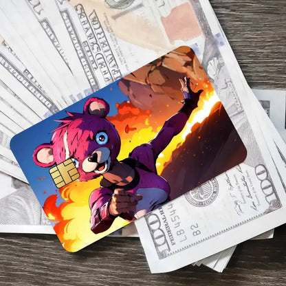 Cuddle Team Leader Fortnite Game Card Stickers for Bank Access Protective Waterproof Film Cover Sticker Surprise Gift