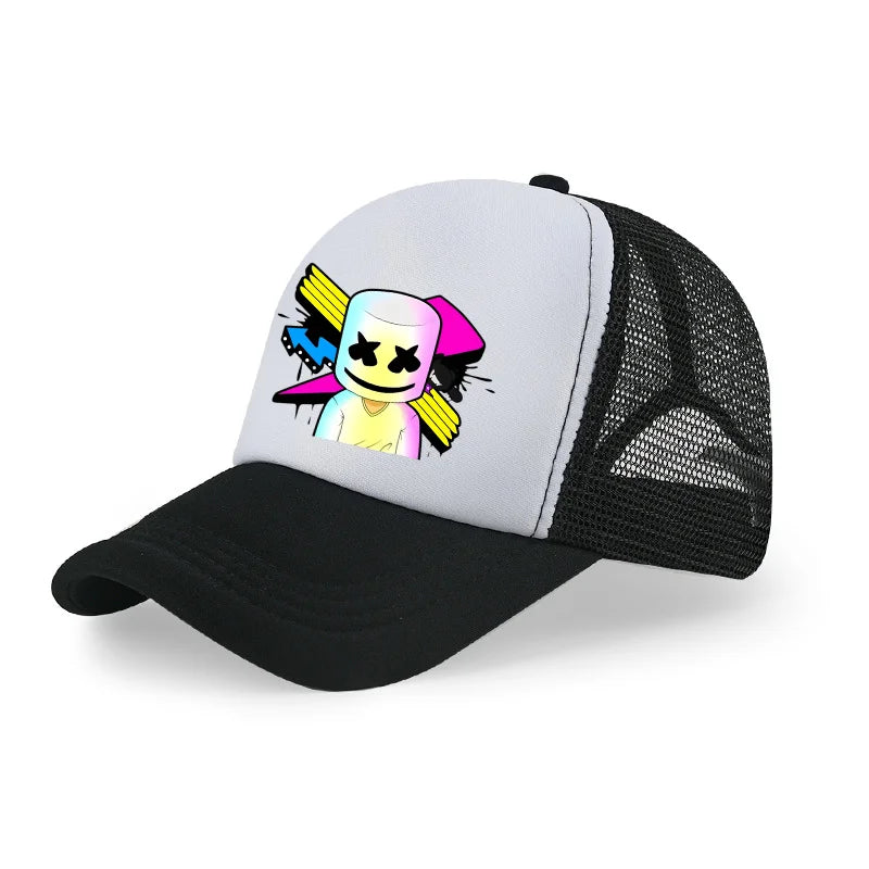 Fortnite Baseball Cap Cartoon Game Printed Hat Kids Summer Breathable Mesh Hat Adjustable Peaked Cap Childrens Birthday Gift