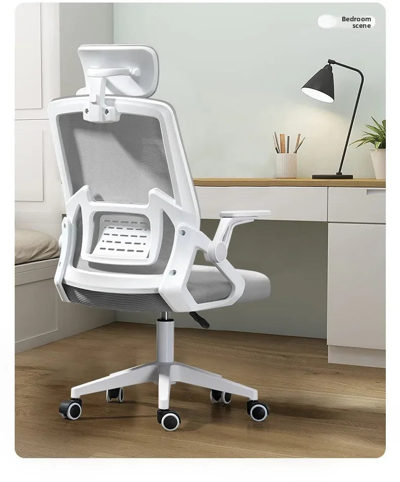 Chaise de jeu ergonomique, chaise d'ordinateur pour petits espaces, siège réglable en hauteur, confort pour la maison et le bureau, grand soutien dorsal, dossier en maille, meilleure chaise de jeu