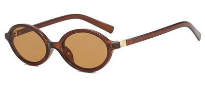 Cute Small Frame Oval Women's Sunglasses Sexy Leopard Retro Luxury Sun Glasses Ladies Fashion Shades Trends Eyewear Unique