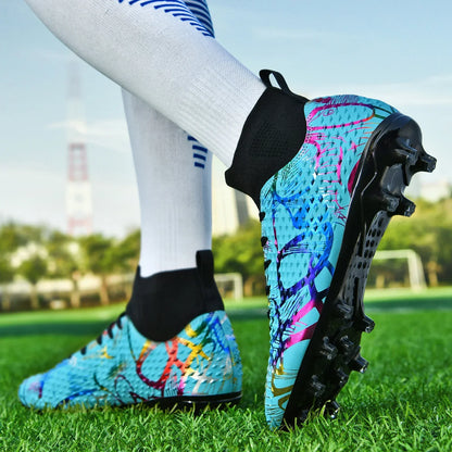 Chaussures de football spéciales pour les nouveaux élèves, chaussures de football d'entraînement pour adolescents, compétitions, tailles 31-46 #   Chaussures de sport d'extérieur montantes pour étudiants