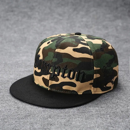 Men's Letter Embroidery All-match Flat Brim Baseball Cap Ladies Summer Hip Hop Hats Outdoor Shade Adjustable Casual Peaked Caps