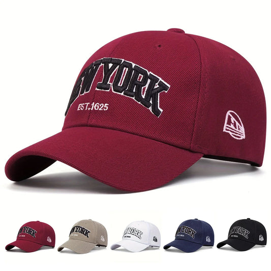 Unisex NewYork Letter Embroidery Baseball Caps Spring and Autumn Outdoor Adjustable Casual Hats Sunscreen Hat Sports Golf Cap