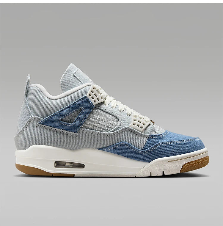 Nike äkta JORDAN stötdämpande mid-top basket skor i denim för damer med luftkudde IB6716-100