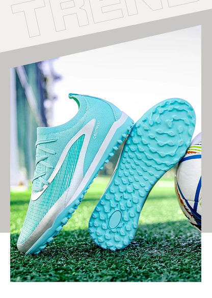 Nuove scarpe da calcio da uomo per esterno con tacchetti, traspiranti, antiscivolo, per adulti, scarpe sportive da calcio con tacchetti lunghi per allenamento, ragazzi e partite, confortevoli