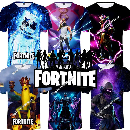 Christmas Fortnite 3D T-shirt Tees Battle Royale Streetwear Kids Victory Game Men and Women Harajuku T Shirt Teen Clothes
