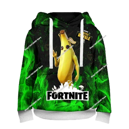 New Fortnite 3D Digital Printed Top Children's Hooded Fashion Trendy Casual Pullover Sweatshirt Birthday Gift