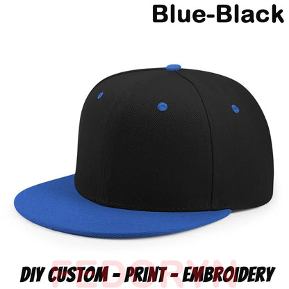 Fedoryn Custom Snapback Caps Splice Color Embroidery Hip Hop Cap for Women and Men DIY LOGO Design Print Hats Unisex Wholesale