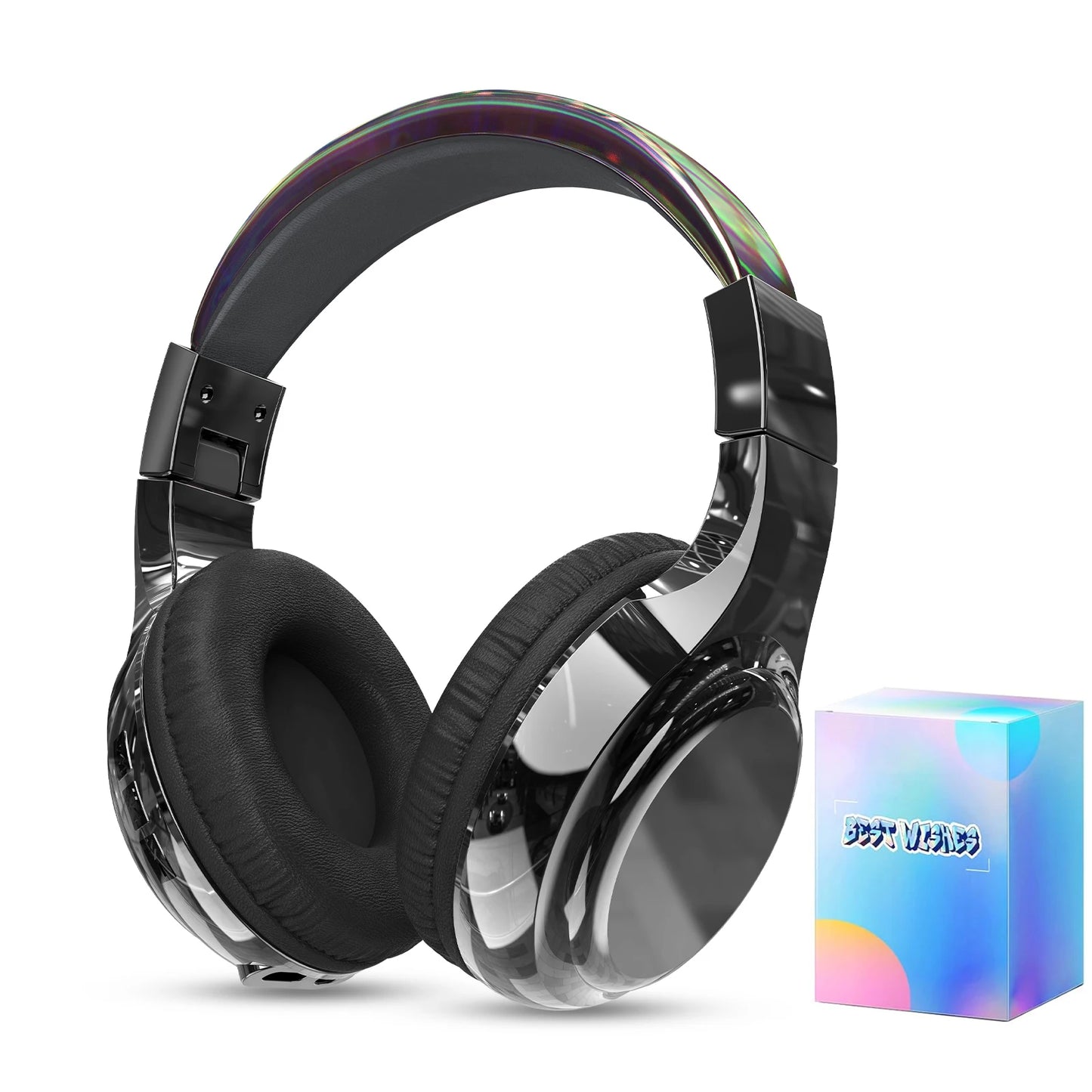 Gradient Kids Bluetooth Headphones Over Ear Girls Wireless Headphones With Mic Foldable Lightweight Headset For School Travel