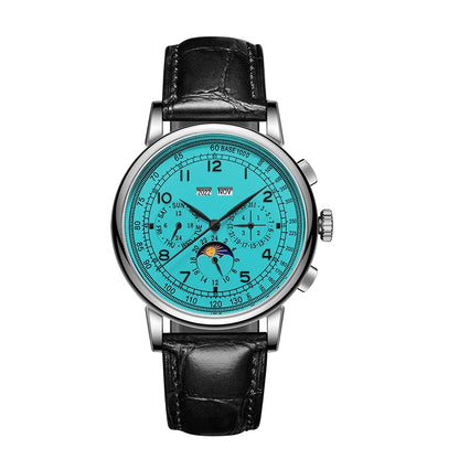 Custom Logo Diy Automatic Mechanical Watches For Man Business Multification Date Day Month Year 316L Mechanical Men's Watches