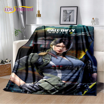 3D COD,Call of Duty Game Gamer Soft Plush Blanket,Flannel Blanket Throw Blanket for Living Room Bedroom Beds Sofa Office Cover