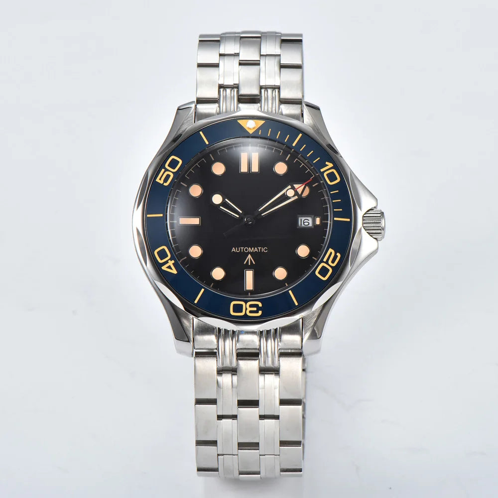 Parnsrpe 2026 New Miyota 8215 Automatic Dive Watch for Men Luxury Sport Green Dial Luminous Sapphire Crystal Date Waterproof Bus