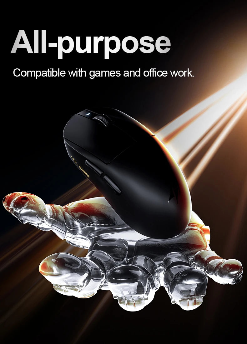 ATK Dragonfly A9 Ultra trådløs gamingmus PAW3950 ultralet tri-mode ergonomisk e-sports FPS-mus til gamere A9 SE Plus